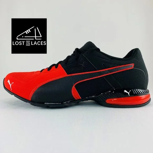Puma Shoes Puma Cell Surin Black Red Sneakers Mens Sizes New